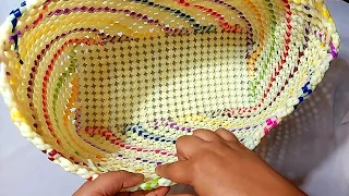 plastic wire market bag tutorial हिंदी | plastic wire cro knot basket new design tutorial hindi|