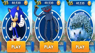 Sonic Dash vs Poppy Playtime Run vs Real Sonic the Hedgehog Runner Walkthrough