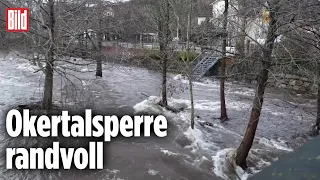 Drohne filmt Hochwasser-Ausmaß