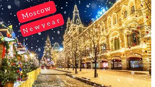 Moscow new year 2021 and Christmas / Russia newyear celebration / moscow Redsquare decorations