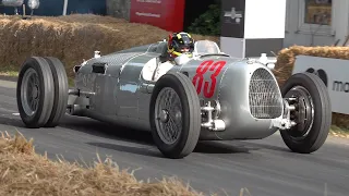 1936 Auto Union 'Audi' Type C V16 Engine - Brutal SOUNDS @ Goodwood Festival of Speed!