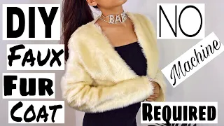 DIY *NO-SEWING MACHINE* TUTORIAL: FAUX FUR COAT