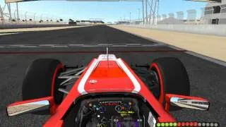 rFactor2 Bahrain International circuit with Marussia F1 2013 car