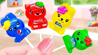 Amazing Coca Cola Pepsi Or Fanta Sprite Jelly  🍬 Miniature Cutest Hello Kitty Jelly ❤️  Mini Baking