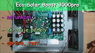 Eco Solar Boost MPPT 3000 pro | Nefunguje, zkratuje panely