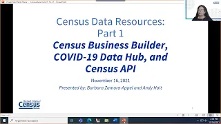Census Data Tools  (Part 1 of 2)