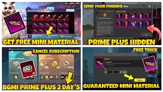 🔴How To Get Free Mini Material In Bgmi / Bgmi Prime plus Shared Portable Closet Explain