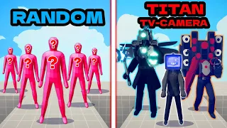 TITAN CAMERAMAN TEAM vs RANDOM UNITS TEAM | TABS - Totally Accurate Battle Simulator