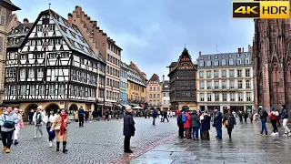 Exploring Strasbourg by Foot 🇫🇷 A Walking Tour of the City's Highlights | France Walk [4K HDR]