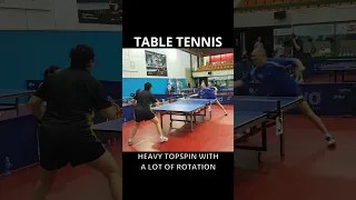 Forehand heavy topspin with a lot of rotation -  little school of table tennis #shorts