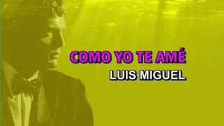 Luis Miguel - Como yo te amé (Karaoke)