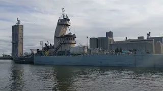 Great Lake ship in the Manitowoc River