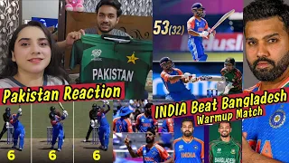INDIA Beat BANGLADESH in T20 WC WarmUp Match || Pakistan Reaction Hum bhi hein Tayar😎