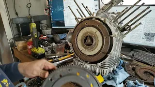 Install the Clutch Friction Plates, Intermediate Plate, and Assembly on a 1973 Moto Guzzi- Ep 28