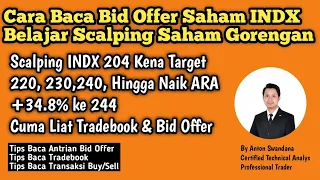 Cara Baca Bid Offer Saham INDX | Tips Baca Bid Ask Saham | Tips Scalping Saham