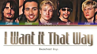 Backstreet Boys - I Want It That Way (Color Coded Lyrics By Jessjoshi)
