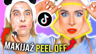 ♦ Testuję MAKIJAŻ PEEL OFF z Tiktoka 😂 Maska z makijażem ♦ Agnieszka Grzelak Beauty