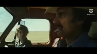 Duel (1971) and Amber Waves (1980) - Future Dennis Weaver letting him passes Past Dennis Weaver.