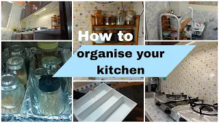 How to set up kitchen in small space|| kitchen organisation || kitchen cleaning