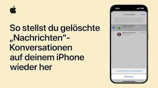 So stellst du gelöschte „Nachrichten“-Konversationen auf deinem iPhone wieder her | Apple Support