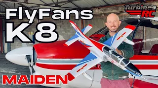 *NEW* FlyFans K-8 64mm EDF Jet RC PLANE | MAIDEN FLIGHTS  | (English/Français) 4K 60fps