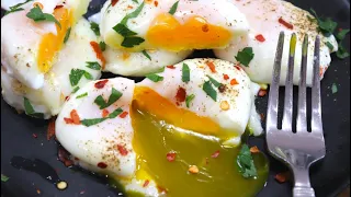 THE PERFECT Air Fryer Poached Eggs | How to make Poached Eggs in the Air Fryer | Breakfast Recipe