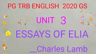 ESSAYS OF ELIA _Charles Lamb