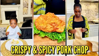 SCHOOL LUNCH FOR 5: Making Spicy & Crispy Pork chop sandwiches