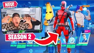 der *NEUE* SEASON 2 BATTLE PASS in Fortnite mit DEADPOOL!