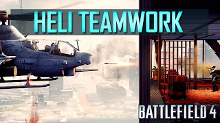 Getting In The Mood For 2042 ► Attack Helicopter Teamwork in BF4(Dual Perspective)