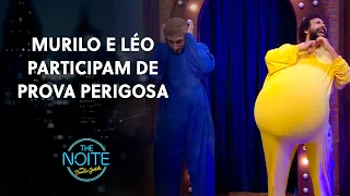 Os comediantes gritaram de medo em prova de Marcelo Bolinha | The Noite (24/09/21)