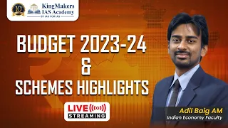 Budget 2023-24 & Schemes Highlights | Economy Current Affairs | Adil Baig