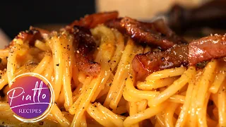 How to Make Spaghetti CARBONARA | PIATTO RECIPES Italian Cooking