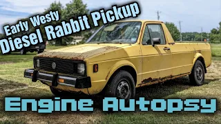 Volkswagen Diesel Rabbit Pickup Engine Removal and Teardown (It Didn't Run)