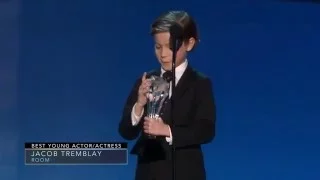 Jacob Tremblay Wins Best Young Actor/Actress | 2016 Critics' Choice Awards | A&E