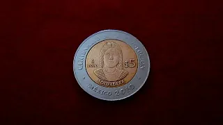 MONEDA DE $5 Pesos SOLDADERA (((Año 2010)))