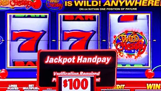 HUGE JACKPOT WINS ON WILD CHERRY SLOT MACHINE ★ HIGH LIMIT CASINO ACTION