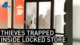 Thieves Break Into a Store, Only to Get Locked Inside | NBCLA