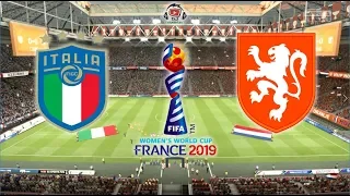 ITALIA X HOLANDA MUNDIAL FEMININO 2019 NA FRANÇA 29/06/2019