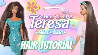 Cool Clips Teresa (1999) Make-Over! 🧼🚿🎀 Barbie Doll Hair Restoration!