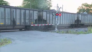 Train Blocks Intersection After Hitting, Killing Pedestrian