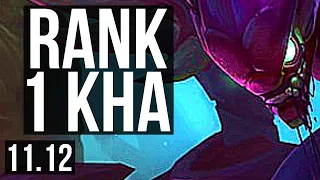 KHA'ZIX vs XIN ZHAO (JUNGLE) | Rank 1 Kha, 6 solo kills, Legendary, 16/3/3 | TR Challenger | v11.12