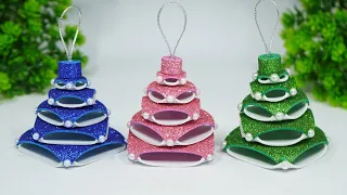 Christmas Decorations Tree Ornaments from EVA Foamiran 🎄 DIY Christmas Crafts