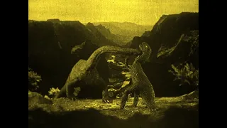 The Lost World (1925) Dinosaur Battle