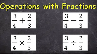 Addition , subtraction , Multiplication and division with fractions || Mathematics