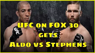 JOSE ALDO VS JEREMY STEPHENS TARGETED FOR UFC ON FOX 30 IN CANADA IN JULY