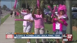 Walkers say goodbye to final Susan G Komen Walk in Tampa Bay