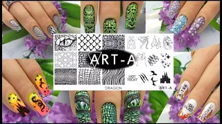 ART - A plate for stamping Dragon Nail design options #nailart #stamping #nails