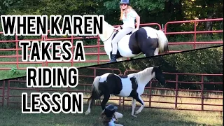 When Karen Takes A Riding Lesson | Parody 😂