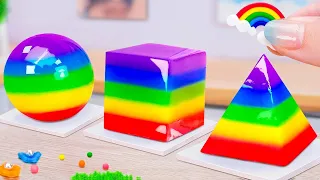 Interesting Mathematical Geometry Rainbow Jelly 🌈 How To Make Mini Honey Jelly 😍 Miniature Sugar